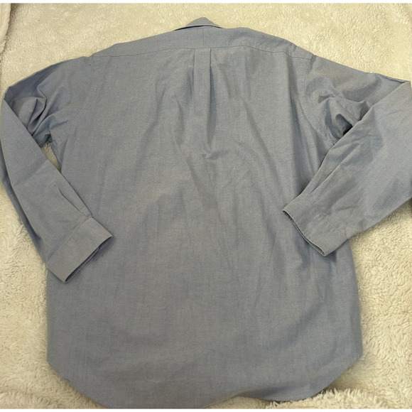 Vintage Ralph Lauren Shirt Mens 17 36/37 Blue Yarmouth Oxford Long Sleeve Preppy - Picture 6 of 7